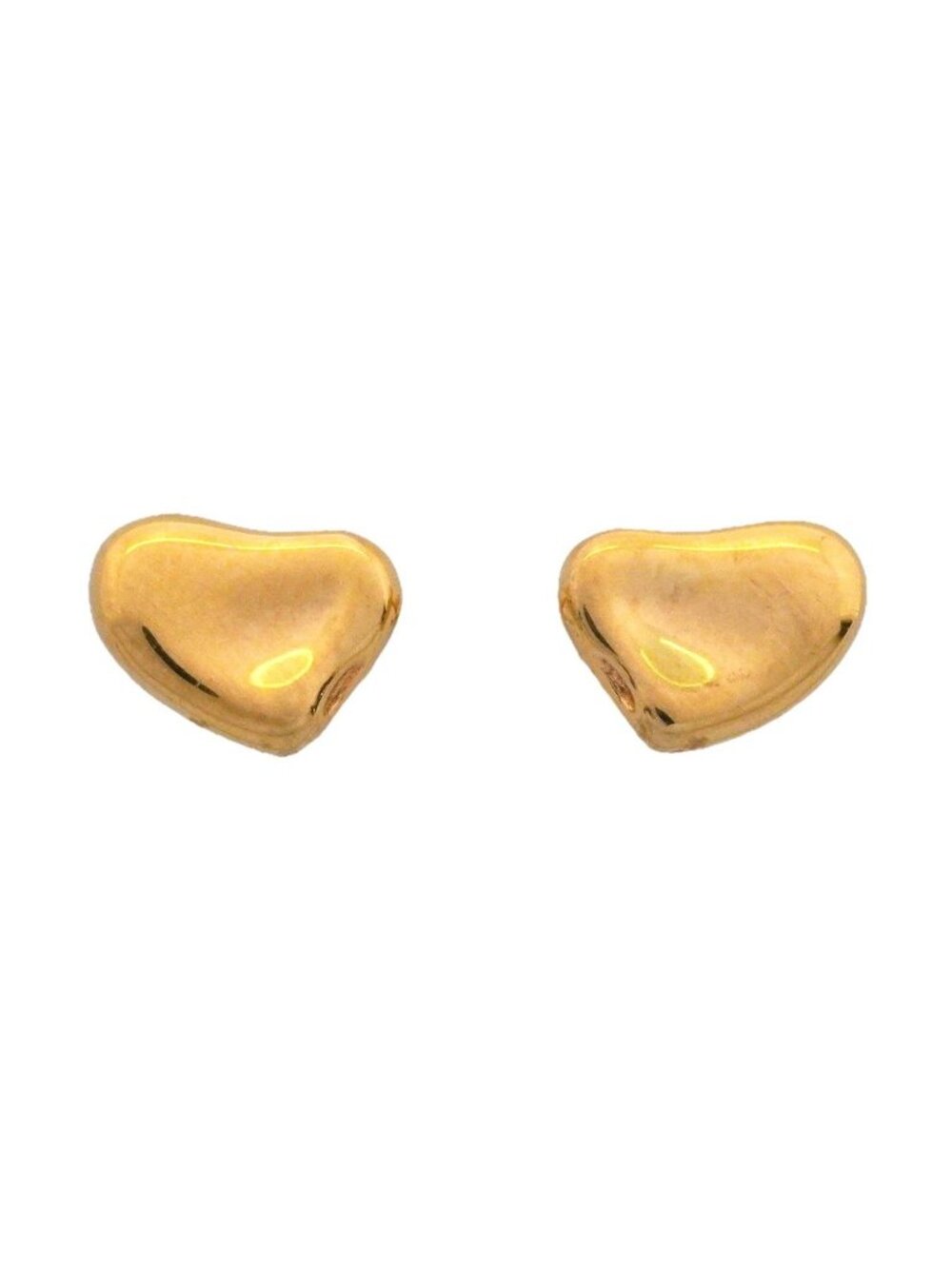 Tiffany & Co Earrings Full Heart 18k Yellow Gold